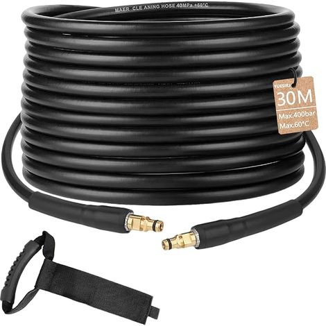 30m Flexible Tuyau pour Kärcher K2 K3 K4 K5 K6 K7 Nettoyeur Haute Pression Accessoires Tuyau de Rechange d'extension Rallonge Tuyaux de Rechange Pièces Détachées avec Connecteur Rapide (1/5)