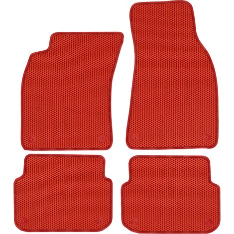 Audi A6 C6 (2004-2006). Tapis de sol spécifiques - EVA alvéolé rouge (1/5)