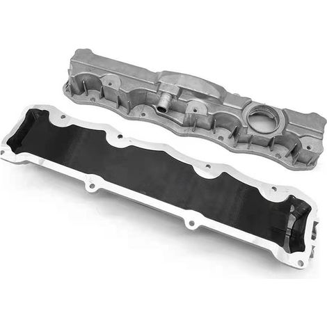 Aluminum rocker cover for cylinder heads of Peugeot 206, 207, 301, 307, 308, 408, Citroën C4 and Sega. Made of aluminum alloy, it offers excellent heat dissipation, replaces plastic parts and prevents (1/4)