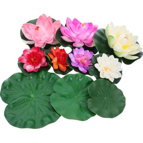 Artificial Floating Flowers Water Lily for Aquarium Pond and