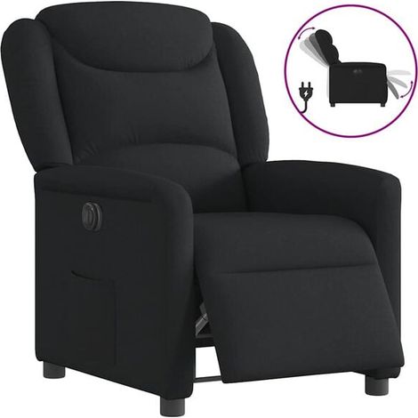 Fauteuil inclinable électrique en tissu noir (1/5)