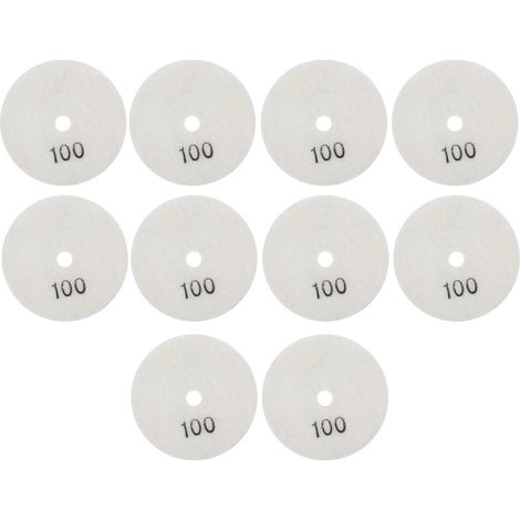 10 Disques de polissage diamant 100 mesh 3 pouces pour marbre, béton et pierres – Kit de 10 tampons abrasifs (1/5)