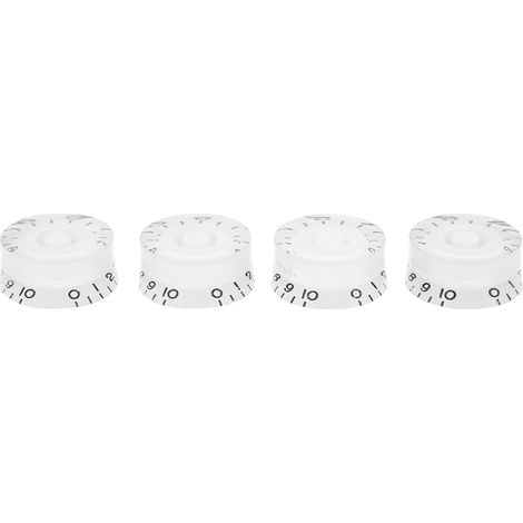 4 pièces Boutons de Contrôle de Volume et de Ton pour Guitare Les Paul (Blanc) (1/5)