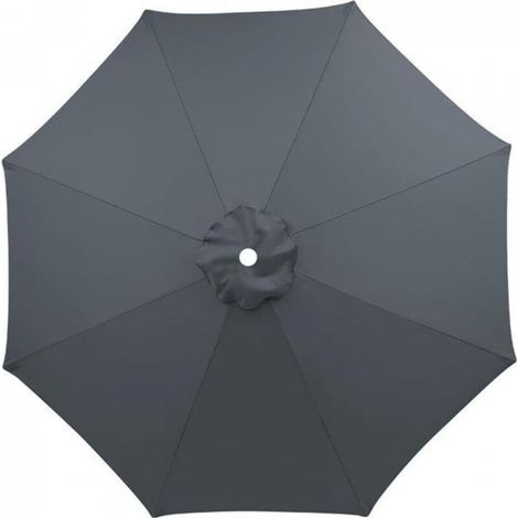 Toile de rechange pour parasol déporté 3 m, baleines 6/8, pour jardin, plage, protection UV, gris 8 brins (1/5)