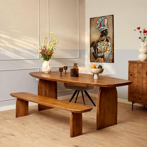 Banc en bois style vintage 220 cm CALDERA
