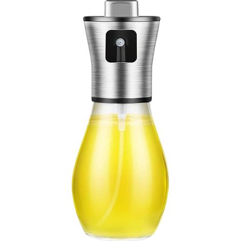 Pulvérisateur d'huile pour cuisine, flacon pulvérisateur de brouillard 200 ml, distributeur d'huile d'olive rechargeable avec entonnoir pour barbecue, salades, usage quotidien, voyage, camping (1/5)