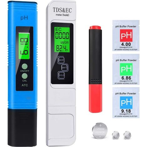 5-in-1 Digital pH Meter – pH, TDS, EC, and Temperature Tester – LCD Screen – Measuring Range 0-14 pH, 0-19990 ppm, ATC - BIO 5 EN (1/5)