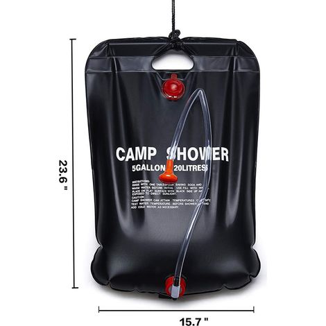 Sac de douche chaude solaire extérieur Portable, eau de bain de Camping 20L chauffage (1/5)