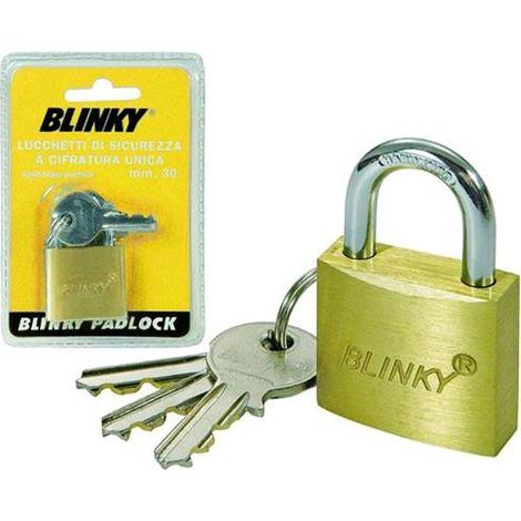 Lucchetto Blinky Ottone Cifratura Unica Mm. 40 Conf. 6Pz