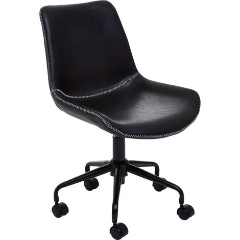 Premier Housewares Bloomberg Black Leather Chair (1/5)