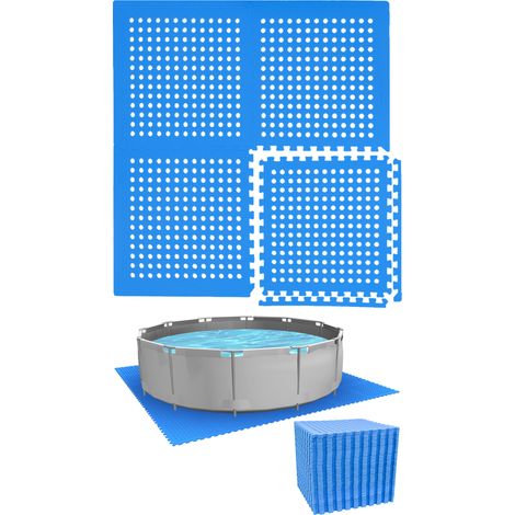 Stuoia di Sottofondo per 366 cm Piscina - 52 Tappetini 62x62 - Tappeti Esterni (1/5)