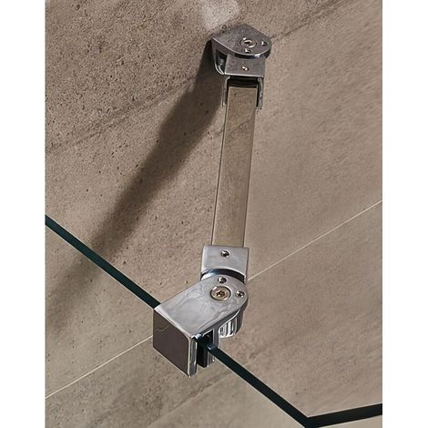 Barre de fixation pour paroi de douche - acier inoxydable 304-40 cm de longueur - Convient au verre de 8 à 12 mm d'épaisseur (1/5)