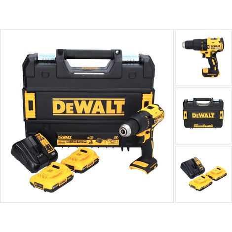 DEWALT XR 18V Trapano Avvitatore Combinato Brushless, Compatto Senza Fili con 2x Batterie XR Li-Ion 2Ah, Caricabatterie, Valigetta, Alta Coppia, Luce LED, Prestazioni Versatili – DCD778D2T-QW (1/5)