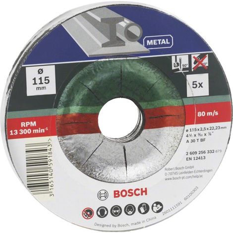 Disco da taglio Bosch set 5 dischi acciaio multicolore 115mm
