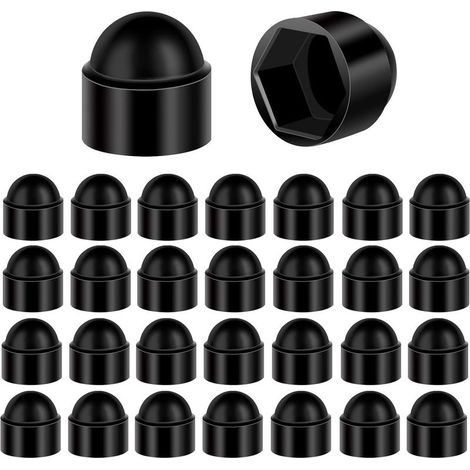 Cache-écrous M5 pour clé de 8 Anthracite 30 pcs capuchons de protection pour vis Cache-vis noir (1/5)