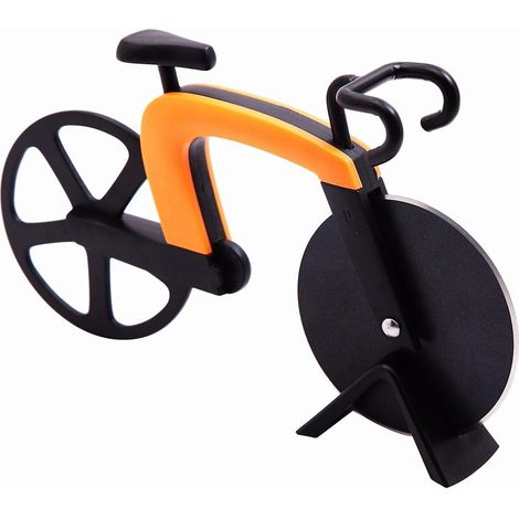 anti-adhsif En Acier Inoxydable Roulette Pizza Dcoupe-pizza Couteau De Pizza Vlo Dcoration Idale Et Cadeau (1/5)