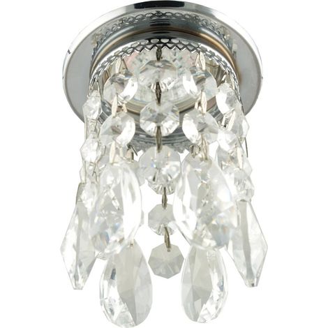 Spot encastré rond chromé cristal MR16 50W Candellux