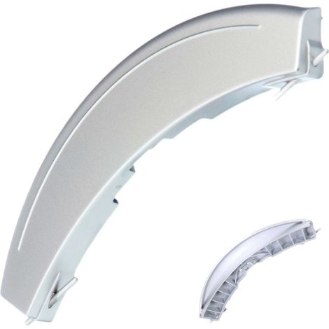 Poignée de porte gris métal avec axes (00490903) Lave-linge 294480 BOSCH, MIELE, SIEMENS (1/4)