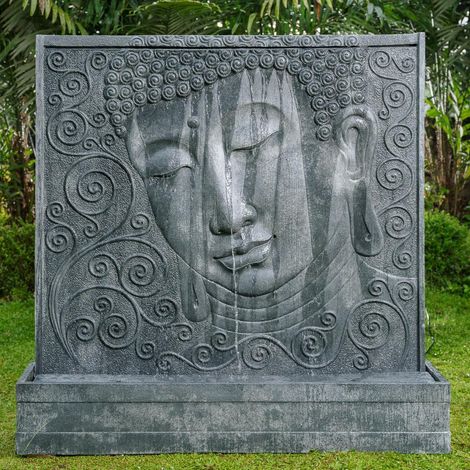 Grand mur d'eau relief de bouddha 165cm (1/5)