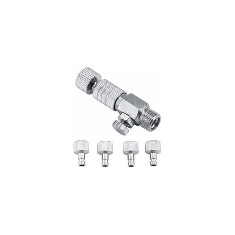 Raccord métallique à déconnexion pour aérographe, 4 raccords mâles-femelles 1/8" pour connecter un compresseur d'air aérographe (1/5)