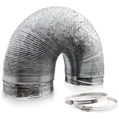 Tuyau ventilation en aluminium de 150 mm pour hotte aspirante, ventilateur tubulair(5 mètres de longueur) (1/3)