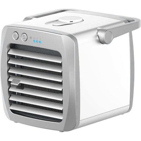 Mini climatiseur portable Werwing - Ventilateur de bureau USB à 3 vitesses avec humidificateur et purificateur d'air pour la maison et le bureau-AquaForge