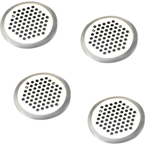 Grille d'aération circulaire en acier inoxydable, maille de 35 mm, pour cuisine, salle de bain, placard, lot de 4 (1/5)