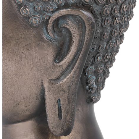 Tête de Bouddha en Résine, Décoration Bouddhiste pour Table de Salon et Intérieur (1/5)