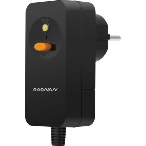 Disjoncteurs Fiche Différentielle RCD Plug avec Disjoncteur Interrupteur 16Amp -Noir (1/5)