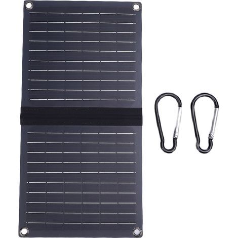 Faltbares 16-W-5-V-Solarpanel aus monokristallinem Silizium, IP67 wasserdicht, regendicht, mit tragbarem USB-A/C-Ladegerät für Outdoor-Camping (1/5)
