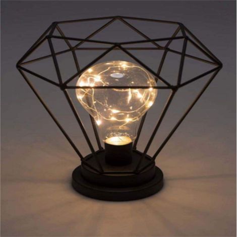Abat-jour cage à oiseaux rétro en fer forgé à motif diamant, abat-jour créatif américain rétro en fer forgé à motif diamant pour lustre de salle à manger (1/5)