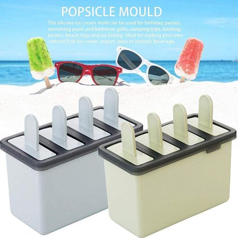 Moule à glace réutilisable à 4 cavités pour glaces maison, yaourts et autres accessoires de cuisine (1/5)