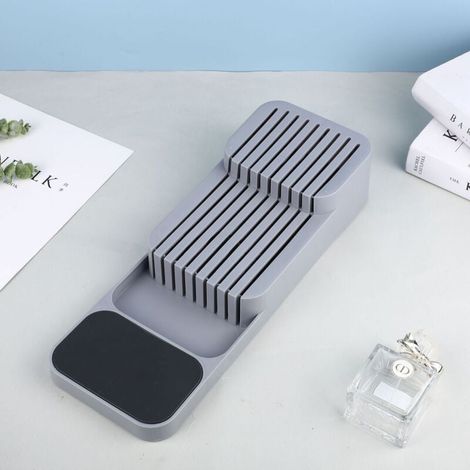 Porte-couteaux - Organisateur de cuisine - Organisateur de comptoir - Boîte de rangement - Organisateur de comptoir - Porte-couteaux de cuisine - Organisateur de cuisine - Plastique (1/4)