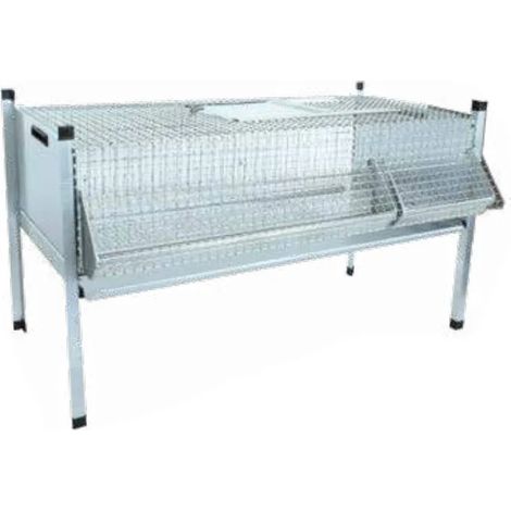 Cage pour poussins et cailles 100119 – 15 cailles – Dimensions 99x47x50 cm – Matériau galvanisé – Structure empilable – Rocila