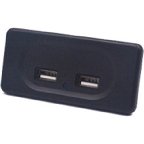 Chargeur de voiture portable avec adaptateur USB pour charge rapide, deux ports pour camping-cars et bus. - AquaForge