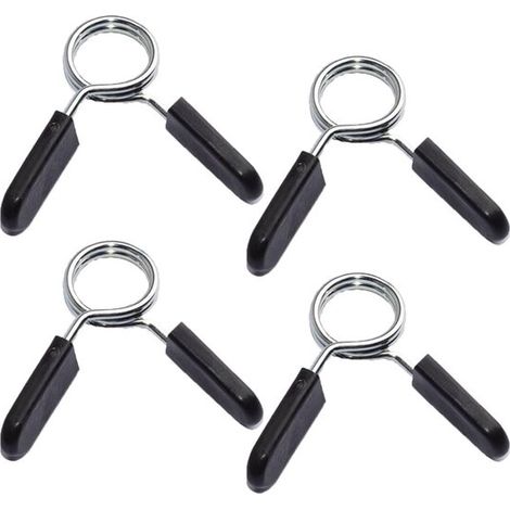 4 morsetti per manubri, blocchi a molla da 25 mm per sollevamento pesi, attrezzature fitness, allenamento di forza (1/5)