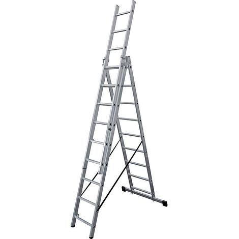 Scala in alluminio trasformabile 3x9 gradini Edm (1/5)
