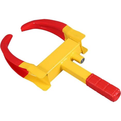 Pince de roue de voiture, pince de pneu, serrure antivol de voiture universelle avec 2 clés, pince de roue antivol de voiture avec réglage à 9 trous, protection PVC, pince de roue de voiture, moto (1/5)