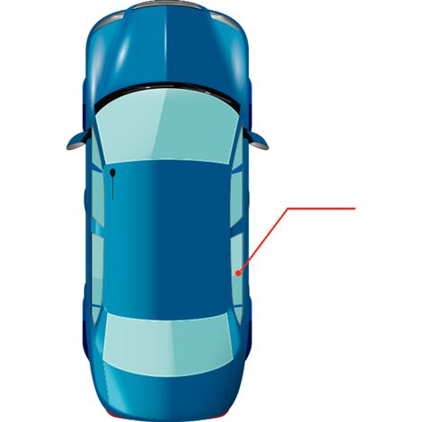 Vitre de porte latérale arrière droite teintée verte Fiat Panda 2 2003-2012