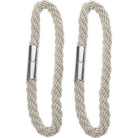 Lot De 2 Embrasses De Rideaux À Boucle Magnétique Décoration De Salon Moderne Faciles À Installer (1/4)
