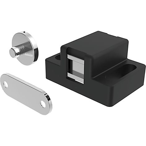 Fath Magnetschnäpper 30 für Item System Nutprofil - Türschnäpper magnetisch, Kunststoff PA schwarz - 10 Stück (1/4)