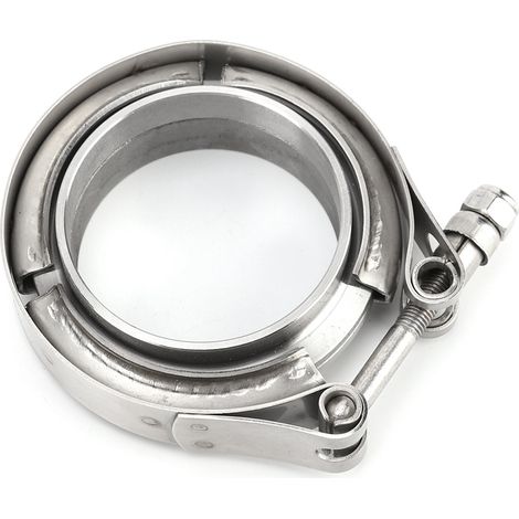 Kit de 2 brides de serrage en acier inoxydable pour tuyau d'échappement turbo de 2,25 pouces (1/5)