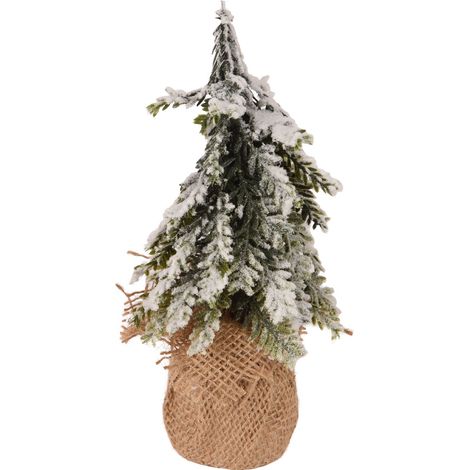 Mini albero innevato da interno H 20 x Ø 11 cm