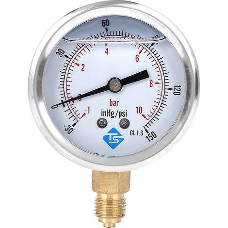 TS PGGZ604-10bar 1/4BSP Y60 Radial ölgefülltes Vakuum-Manometer