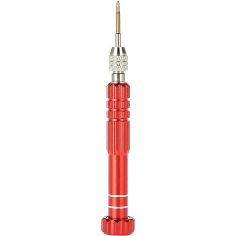Handy-Schraubendreher, multifunktionaler 5-Punkt-Stahlschraubendreher für Uhrenreparaturen, robust für den Werkstattgebrauch (Rot) (1/5)