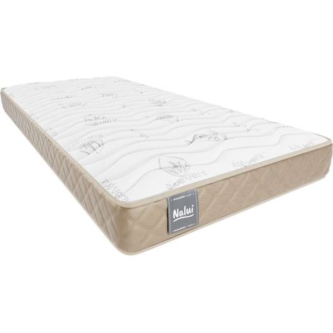 Nalui Colchón Viscoelástico 75x190x15cm Beige Mulhacén DualSense Multicapa,Núcleo GravityFoam, Firmeza Alta, Reversible, Transpirable. Hecho en España