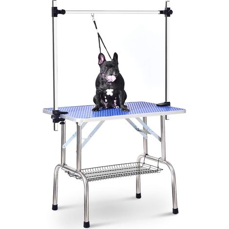 Dog grooming table - Folding shower table with adjustable fixed arm and folding legs - Maximum capacity: 150 kg (1/5)