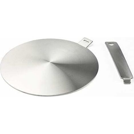 Adaptateur à induction, disque convertisseur pour plaque de cuisson à induction, plaque de diffusion de chaleur avec poignée et base séparables 20 cm (1/5)