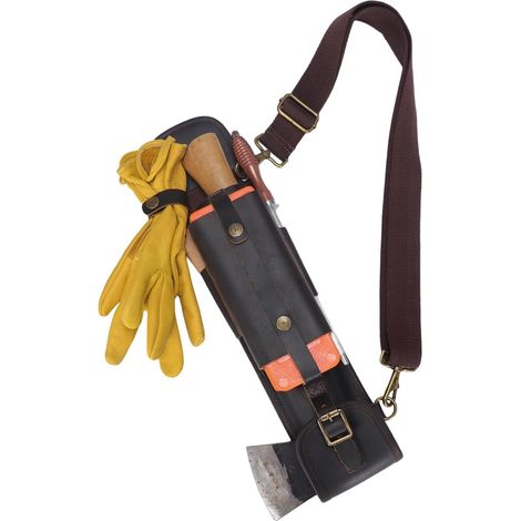 Étui en cuir véritable pour hache, hachette, outil d'abattage, pochette avec sangle de transport réglable pour camping en plein air