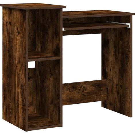 Maison Exclusive - Schreibtisch mit Regal Räuchereiche 84x40x78 c